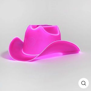 Light up neon pink cowboy hat